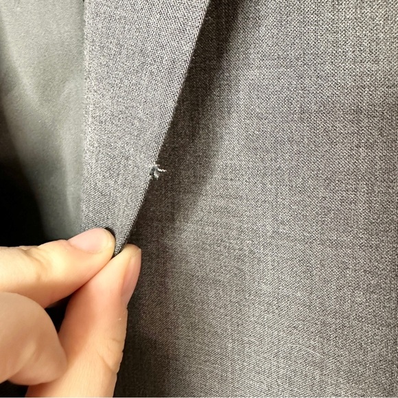 Theory Wool Blend Grey Single Button Blazer Jacket Academia Preppy Women’s 6 - Picture 3 of 16